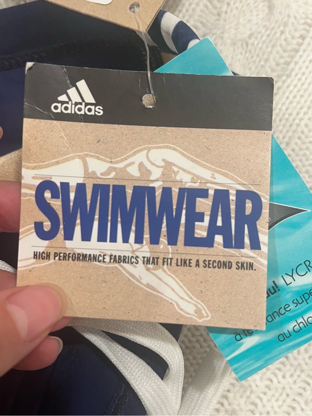 NWT Adidas Men's Swim Briefs Navy Blue White Striped Size 30 - Picture 5 of 8